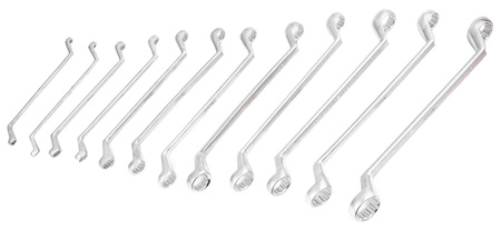 Klucze oczkowe gięte 6-32 mm 12 sztuk (płachta) GEKO