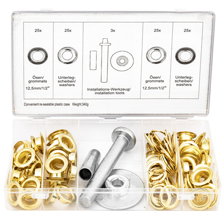 Oczka kaletnicze 103 sztuki 12,5mm FORSAGE