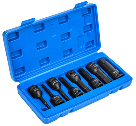 Nasadki klucze udarowe trzpieniowe nasadowe imbus hex H5-H19 1/2" 5-19 mm FALON-TECH