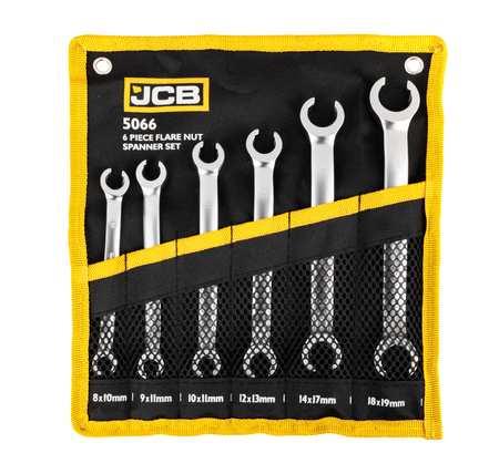 Klucze otwarte oczkowe zestaw do przewodów hamulcowych CR-V 6el 8-19mm JCB