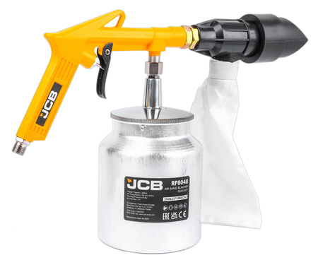 Pistolet pneumatyczny do piaskowania piaskarka zbiornik 1L ścierniwo JCB