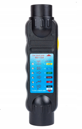 Tester gniazda wtyczki przyczepy haka holowniczego bezprzewodowy + adaptery