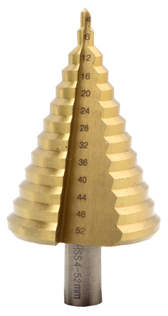 Wiertło stożkowe stopniowe tytanowe 4-52 mm HSS SILVER