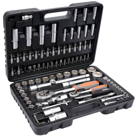 Zestaw narzędziowy klucze nasadowe wkrętaki bity 94el STOHR 58687 YATO