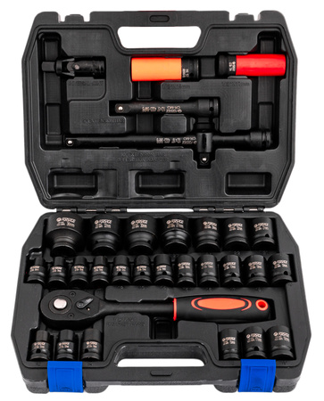 Klucze nasadowe zestaw 32 elementów 1/2" ROCKFORCE