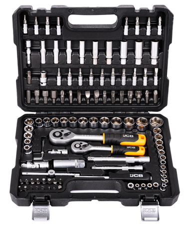 Zestaw narzędziowy warsztatowy klucze nasadowe nasadki torx Cr-v 108el JCB