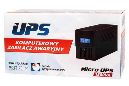 Zasilacz Awaryjny UPS Micro 1500 (1500VA/900W/2x9Ah) LCD VOLT POLSKA