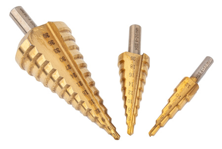 Wiertła stożkowe stopniowe HSS tytanowe 3 sztuki (4-39 mm) FALON-TECH