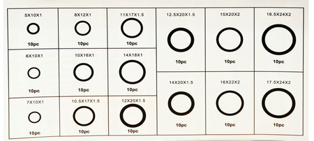 Podkładki miedziane uszczelki 150 sztuk SILVER