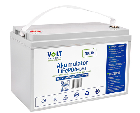 Akumulator LiFePo4 100Ah 100A 12V BMS VOLT POLSKA
