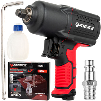 Klucz pneumatyczny udarowy kompozytowy 1/2" 1450Nm + akcesoria FORSAGE
