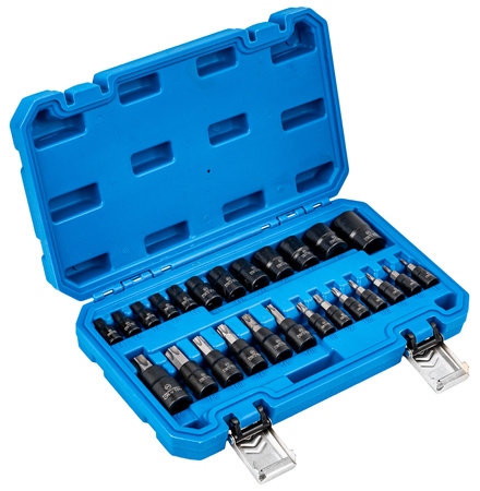 Klucze nasadowe nasadki bity torx wewnętrzne e-torx 1/4" 3/8" 1/2" 25el FALON-TECH