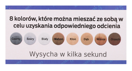 Zestaw naprawczy do drewna (mebli, paneli podłogowych, przedmiotów drewnianych) - markery + wosk - 17el FALON-TECH