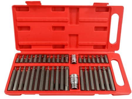 Zestaw Klucze Nasadowe 108el + Bity Torx 40el + Płasko-oczkowe 12el