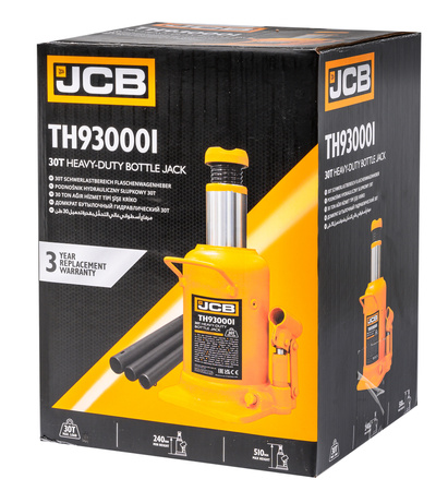 Podnośnik hydrauliczny słupkowy butelkowy maszynowy mocny lewarek 30 T JCB