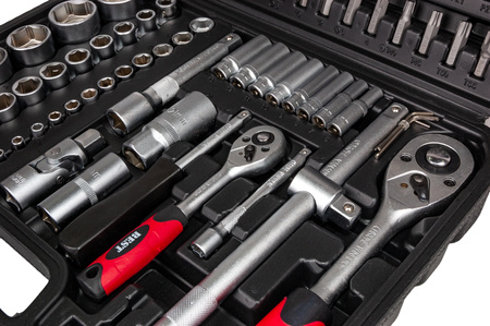 Zestaw narzędziowy kluczy nasadowych bity torx 108 szt BEST