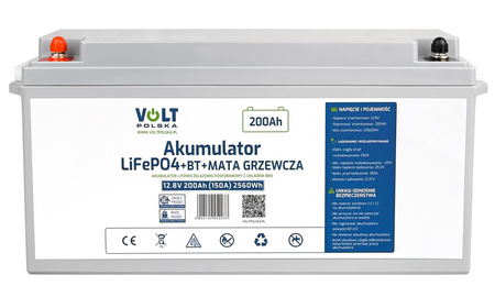 Akumulator LiFePo4 BMS do łodzi kampera paneli mata grzewcza 200Ah 150A 12V BMS VOLT POLSKA