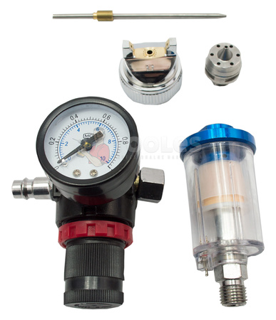 Pistolet Lakierniczy 3w1 HVLP 1.4 1.7 mm Reduktor Odwadniacz