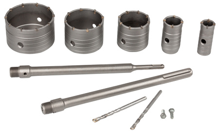 Zestaw otwornic do betonu SDS Max Plus 9 szt (otwornica) SILVER