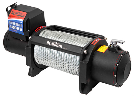 Wyciągarka wciągarka do lawety 12000 lbs 12V 5,5 T lina stalowa 2x pilot TITANIUM WINCH