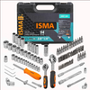Zestaw narzędziowy klucze nasadowe wkrętaki grzechotki bity 1/4" 3/8" 94el ISMA