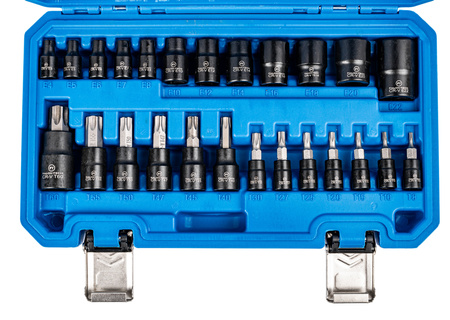 Klucze nasadowe nasadki bity torx wewnętrzne e-torx 1/4" 3/8" 1/2" 25el FALON-TECH