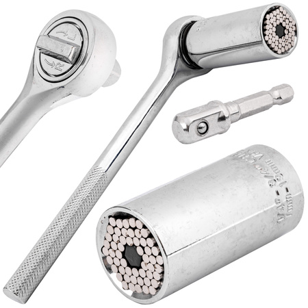 Nasadka uniwersalna klucz 7-19 mm grzechotka 3/8 igiełkowa klucze nasadowe FALON-TECH