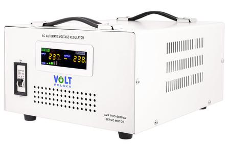 Stabilizator napięcia AVR PRO 5000 VA SERVO 3% do agregat VOLT POLSKA