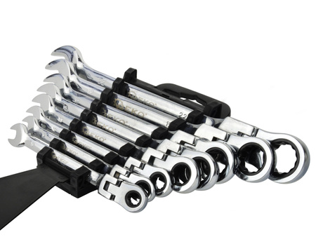 Klucze z grzechotką płasko-oczkowe łamane 8-22 8el GEKO