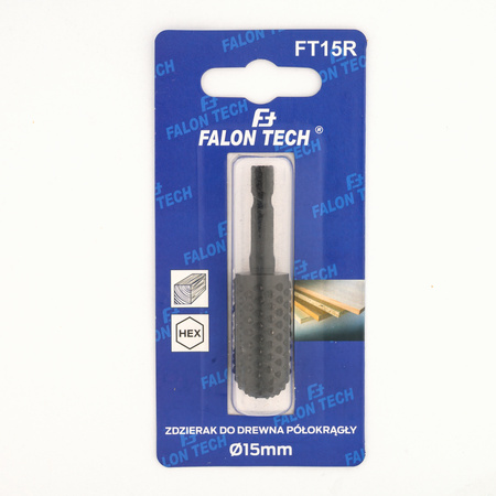 Zdzierak półokrągły frez tarnik do drewna 15mm FALON-TECH