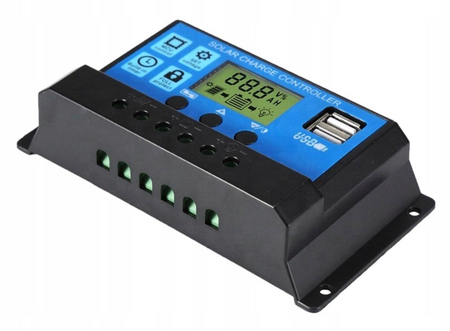 Regulator napięcia paneli ładowania solarnych PWM 12V/24V 10A LCD 4SUN