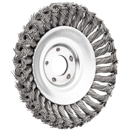 Szczotka druciana tarczowa skręcana do usuwania zarośli 200mm