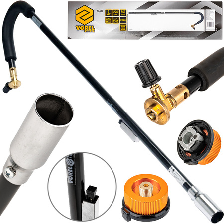 Palnik wypalarka opalarka ogrodowa do chwastów gazowy + adapter VOREL YATO