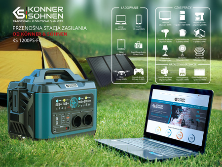 Przenośny powerbank stacja ładowania 50Ah KS 1200PS-FC Könner & Söhnen KS