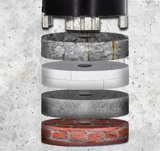 Otwornica diamentowa 52mm 4-segmentowa + adapter SDS-PLUS FALON-TECH