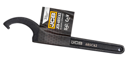 Klucz hakowy z noskiem pazurem nastawny do nakrętek 55-62 mm JCB