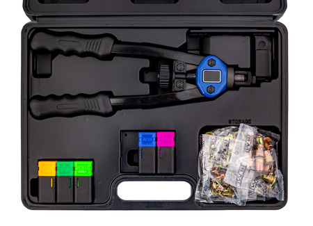 Ręczna nitownica dźwigowa do nitonakrętek M5-M12 + 50 nitów SILVER