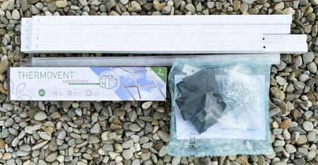 Okno do szklarni ogrodowej z autometem białe premium aluminiowe PTF