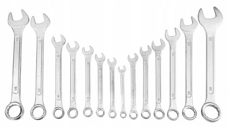 Zestaw kluczy płasko oczkowych klucze płaskie oczkowe CRV 10-32 mm 14 szt FORSLINE