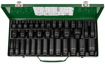 Zestaw nasadek udarowych 8-32 nasadki udarowe 1/2 do kluczy pneumatycznych 35el ROCKFORCE