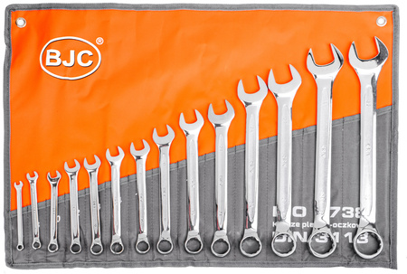 Zestaw kluczy płasko-oczkowych 6-32 14szt BJC