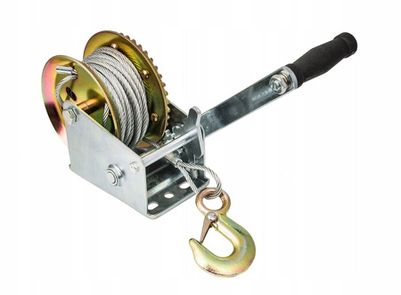 Wyciągarka korbowa linowa uciąg 454 kg 1200LB SILVER