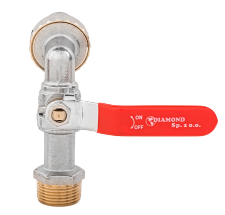 Zawór kulowy czerpalny 1/2" z przyłączem węża DIAMOND