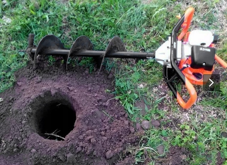 Wiertnica glebowa świder spalinowy 1-os do gleby ziemi 3 wiertła przedłużka GEKO