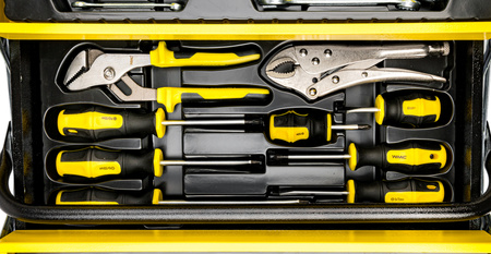 Zestaw narzędziowy 60 elementów + metalowa skrzynka WMC