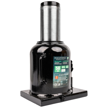 Podnośnik hydrauliczny słupkowy butelkowy maszynowy mocny 50 TON lewarek ROCKFORCE