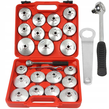 Klucze do filtrów oleju nasadowe 23 sztuk SILVER