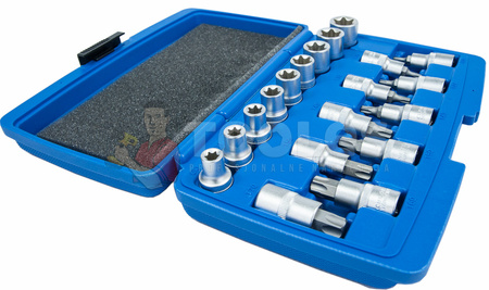 Klucze nasadowe TORX BITY 1/2 E-TORX 19el SILVER