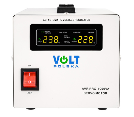 Stabilizator napięcia AVR PRO 1000 VA SERVO 3% do agregat VOLT POLSKA