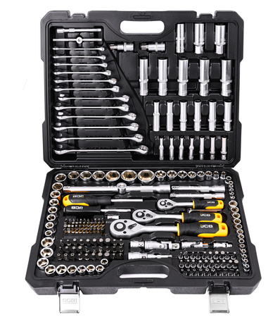 Zestaw narzędziowy klucze nasadowe oczkowe płaskie torx nasadki 218el JCB